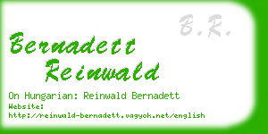 bernadett reinwald business card